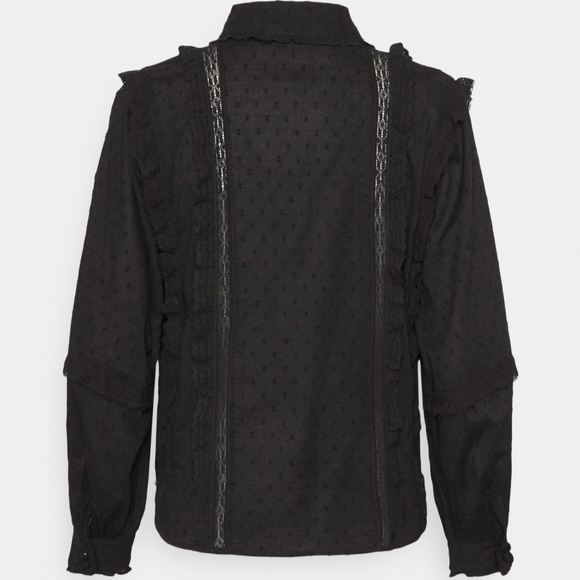 farm rio black cotton blouse - Picture 4 of 9